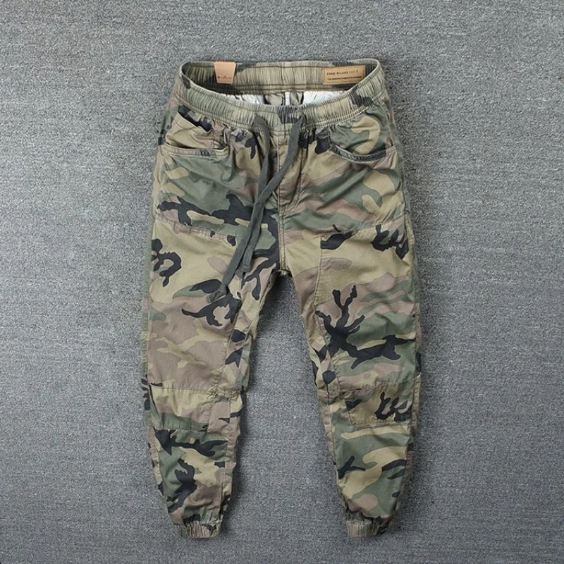 Male Trousers Casual Men's Cargo Pants Camouflage Camo Trekking Loose Korean Style Oversize Cheapest High Quality Big Size