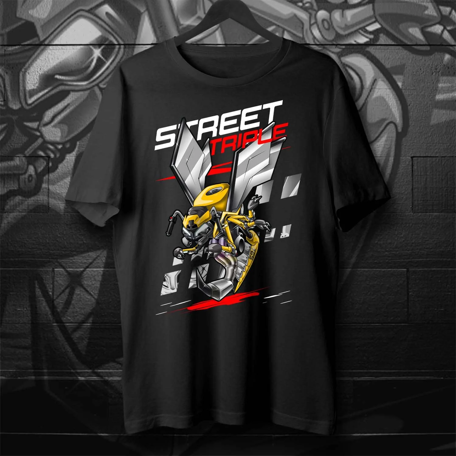 Classic Motorcycle Street Triple 765 R/RS Wasp Inspiration T-Shirt 100% Cotton O-Neck Summer Short Sleeve Casual Mens T-shirt