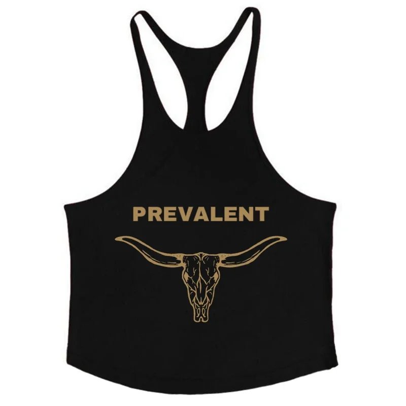 Customized Brand DIY Logo Cotton Bodybuilding Stringer Tank Top Men Y Back Gym Clothing Fitness Singlets Sports Sleeveless Shirt