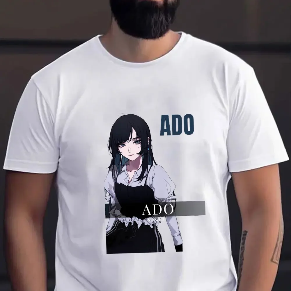 Cartoon Ado T-shirt Fashion Unisex Graphic Tshirt Men Women Summer Short Sleeve T Shirt Aesthetic Tops Sweatshirt Streetwear