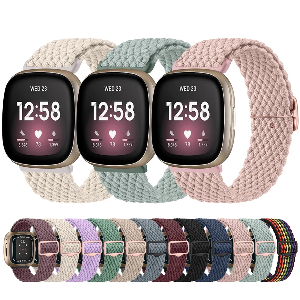 New Arrival Braided Band For Fitbit Versa 3/Versa 4 Strap Bracelet Adjustable Wristband For Fitbit Sense/Sense 2 Watchband