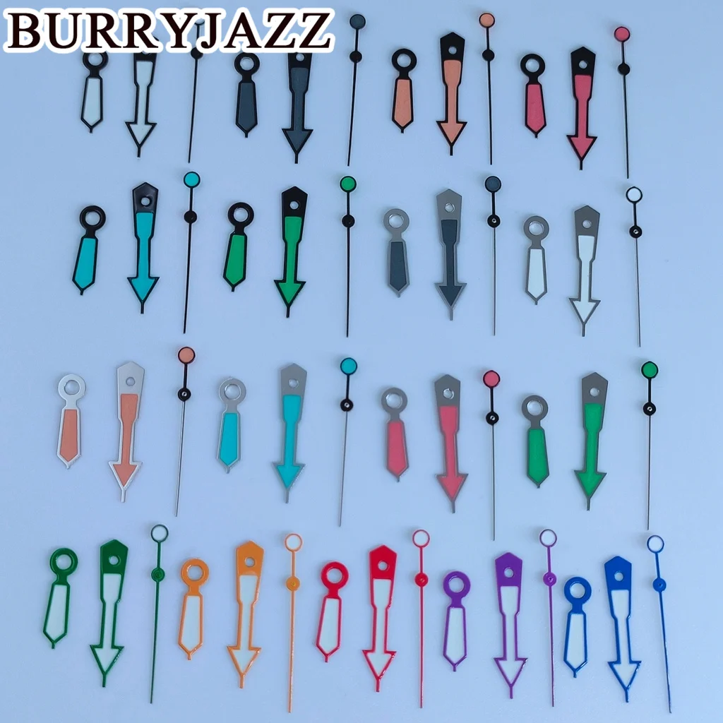 BURRYJAZZ NH35 NH36 NH38 7S26 7S36 4R35 4R36 Watch Hands Black Blue White Red Green Orange Hands Green Luminous