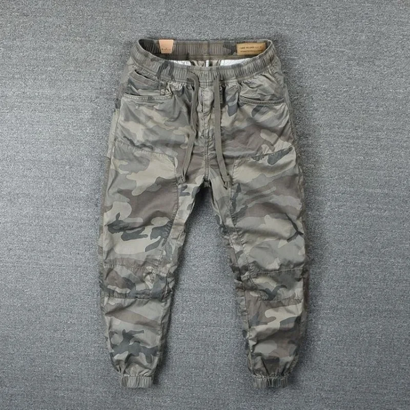 Men's Cargo Pants Camouflage Trekking Male Trousers Camo Casual Street Y2k Nylon Korean Style Cheap Slacks Emo Baggy Long Cotton