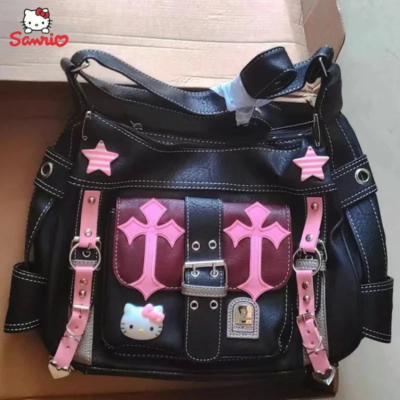 Punk hello kitty bag and wallet high quality set