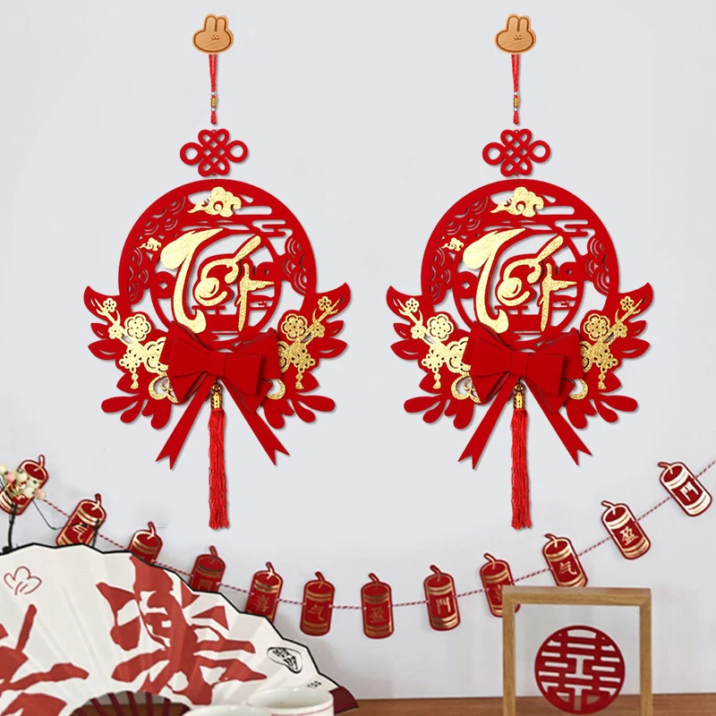 Main Chinese Lunar New Year Cny Decoration 2024 Vietnamese Spring Festival Tet Hanging Decor Chinese New Year Home Hanging Ornament image