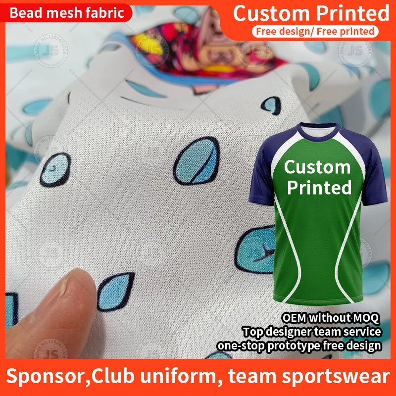 Customized T-shirt Summer Men Breathable Mesh Team Sports Short Sleeve HD Printing Custom Number Name