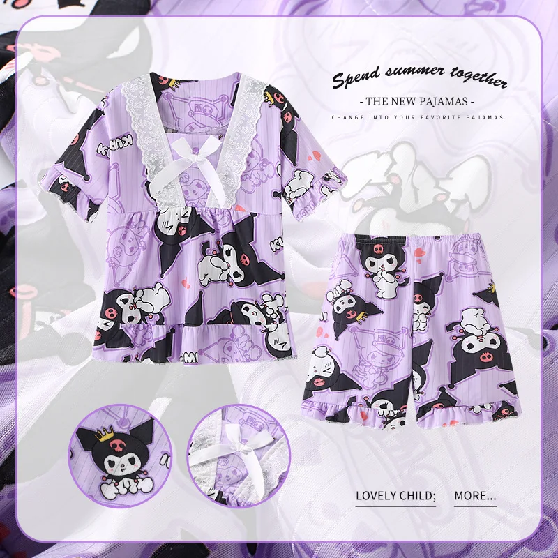 Children's Air Conditioning Clothing Set Girls' Pajamas Sleepwear Robe Mother Kids