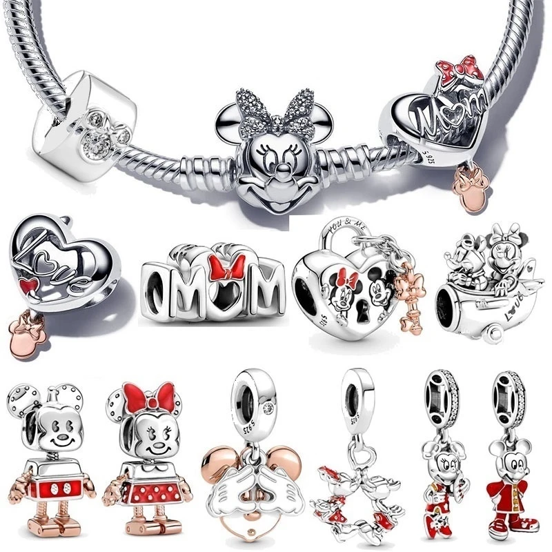 Pandora 925 Sterling Silver Disney Mickey and Minnie purchases charms