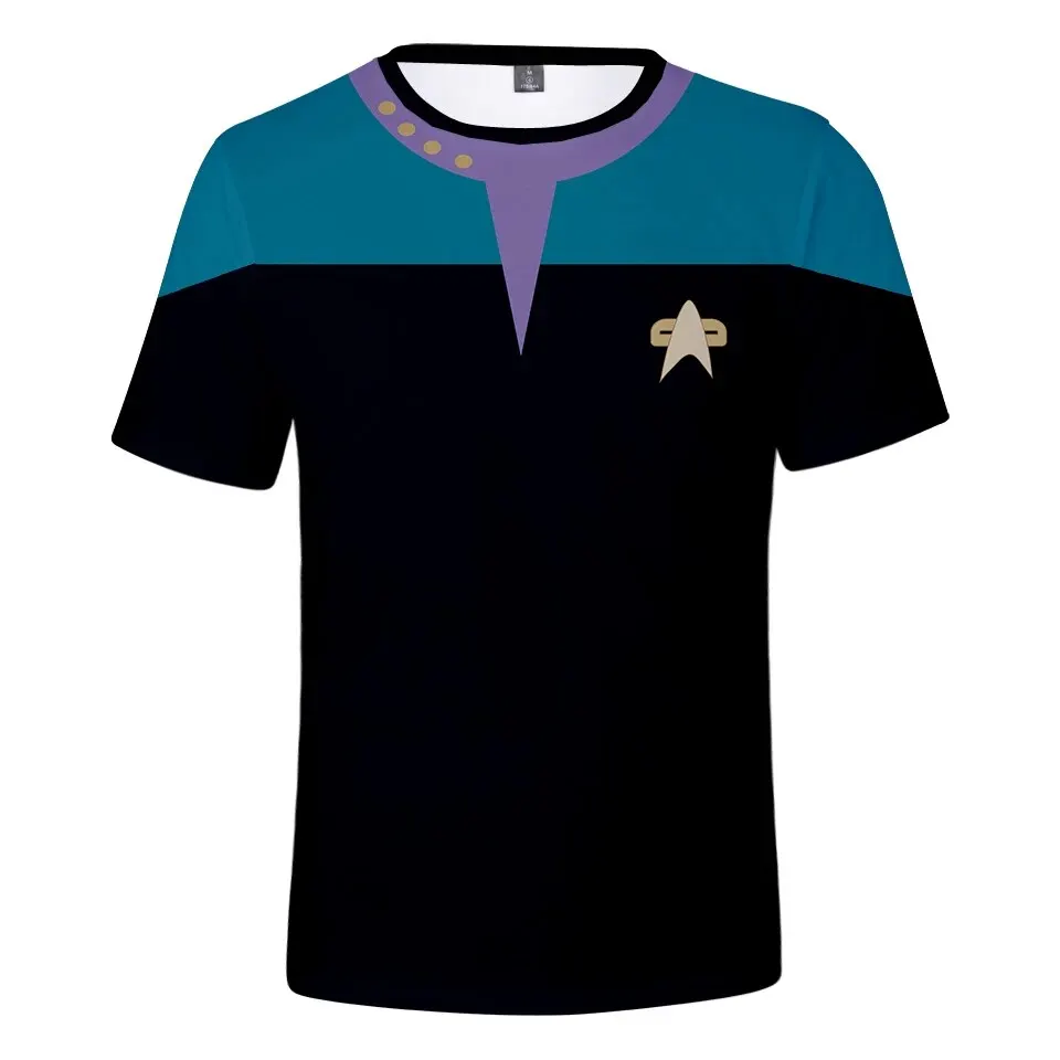 Science Fiction "Star Trek" Small Rocket 3D Printed T-shirt for Men and Women, Unisex Street Fashion Role-playing Children's Top