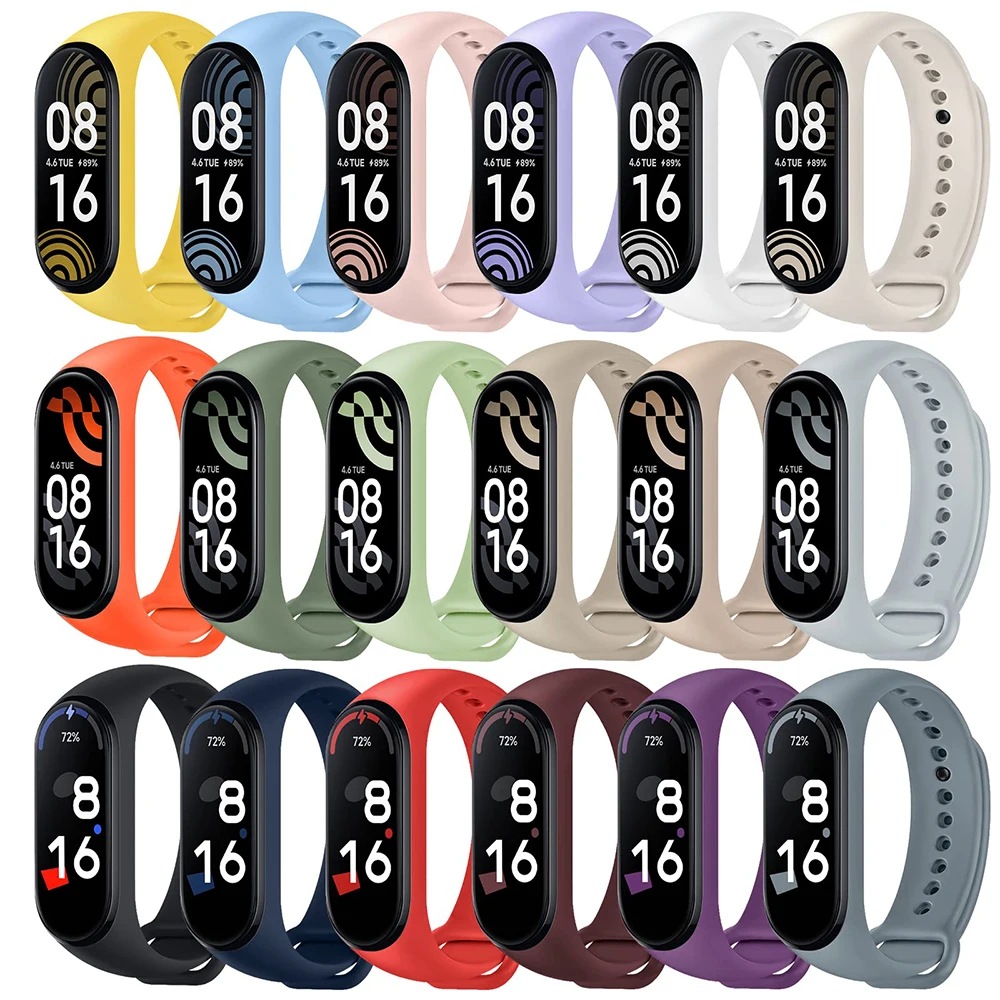 Watchbands for Xiaomi Mi Band 7 bracelet Sport Silicone Miband smart watch Replacement pulsera correa mi band 7 6 5 7 4 3 strap