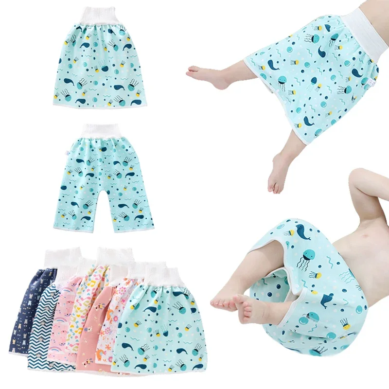 Baby Diaper Waterproof Skirt Infant Leak-proof Urine Training Pants Cloth Diapers Kids Nappy Sleeping Bed Potty Trainining