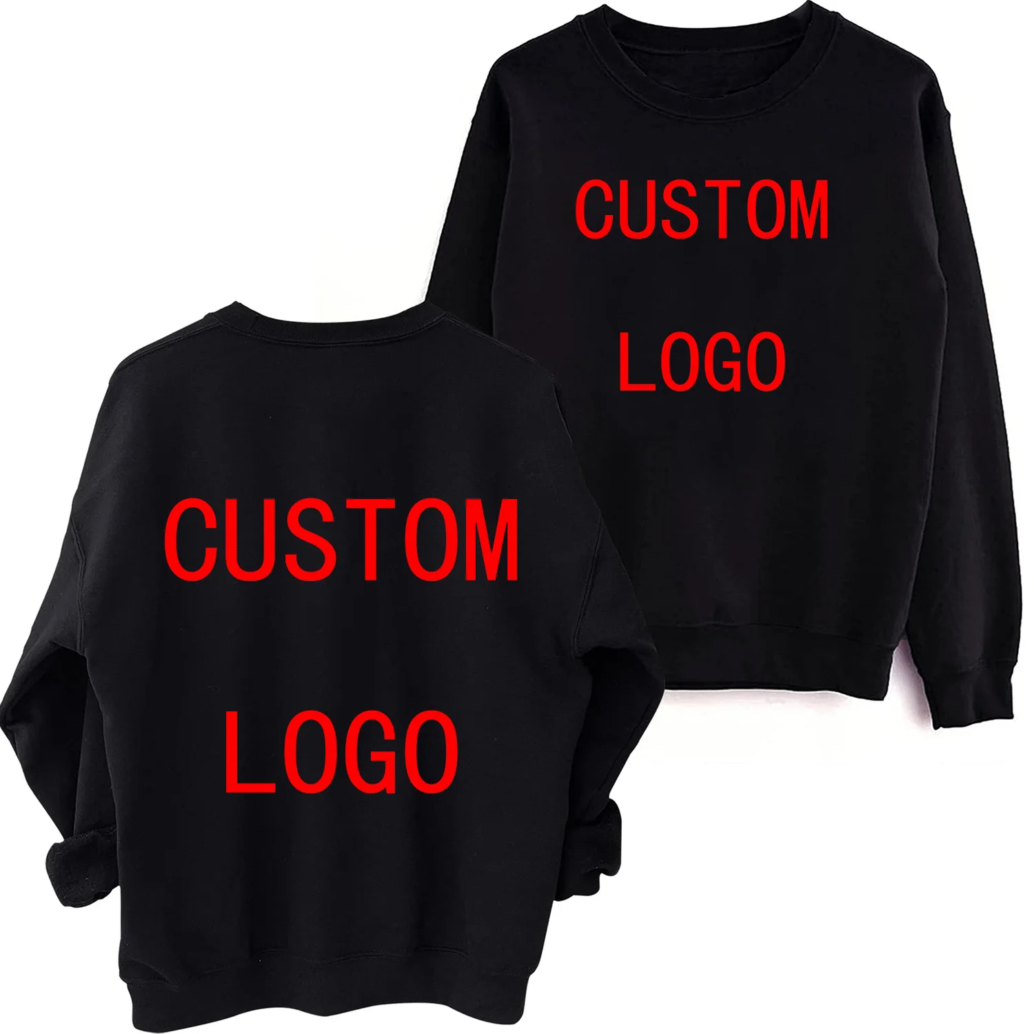 Men Women Custom Sweatshirt Oversized Crewneck Long Sleeve Loose Casual Sweatshirts