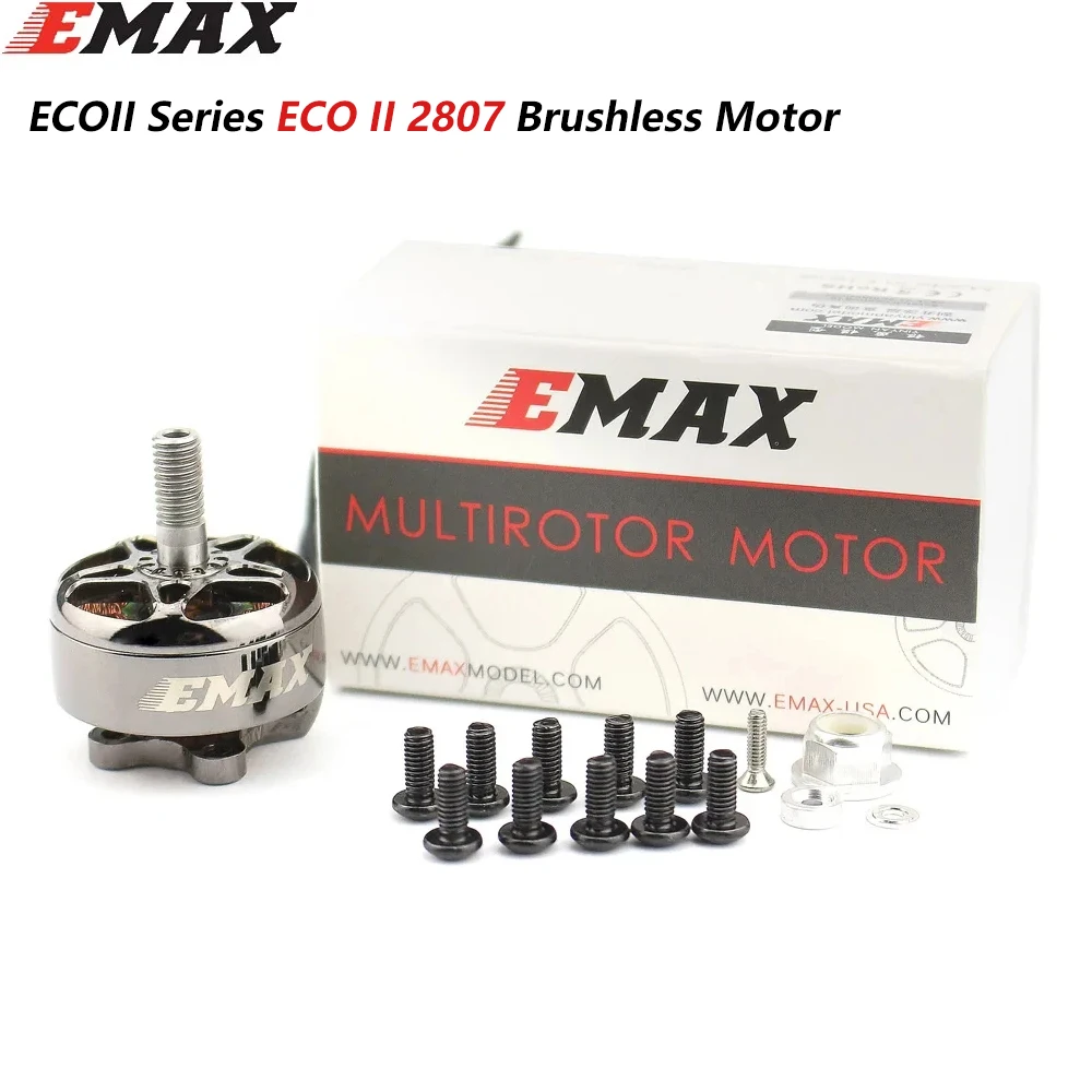 Main 4pcs EMAX ECOII Series ECO II 2807 6S 1300KV 5S 1500KV 4S 1700KV Brushless Motor for FPV Racing RC Drone DIY Parts image