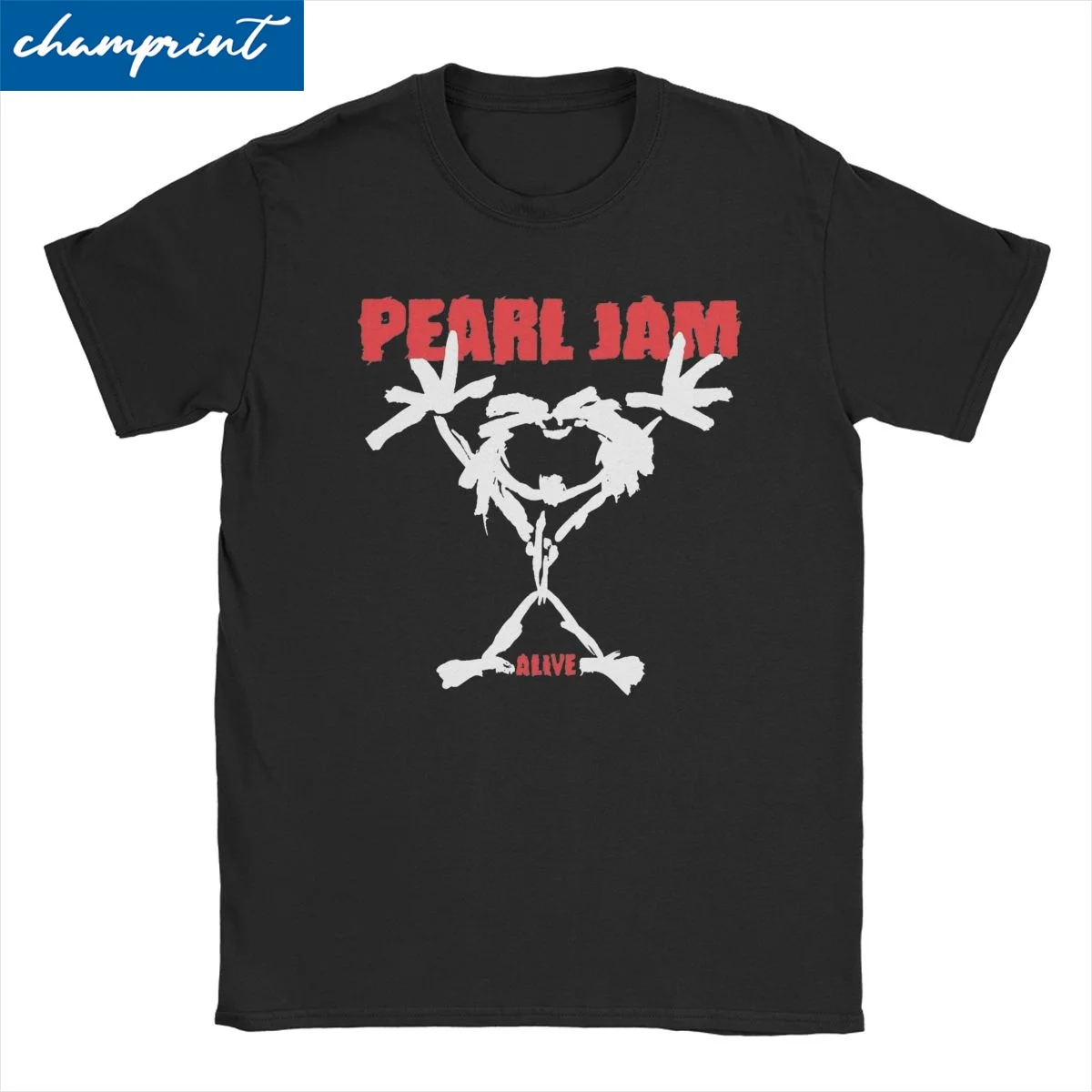 Men Women's Cool Alive Pearls Jam T Shirts Music Band Heavy Metal Cotton Clothing Short Sleeve Crewneck Tees Gift Idea T-Shirt