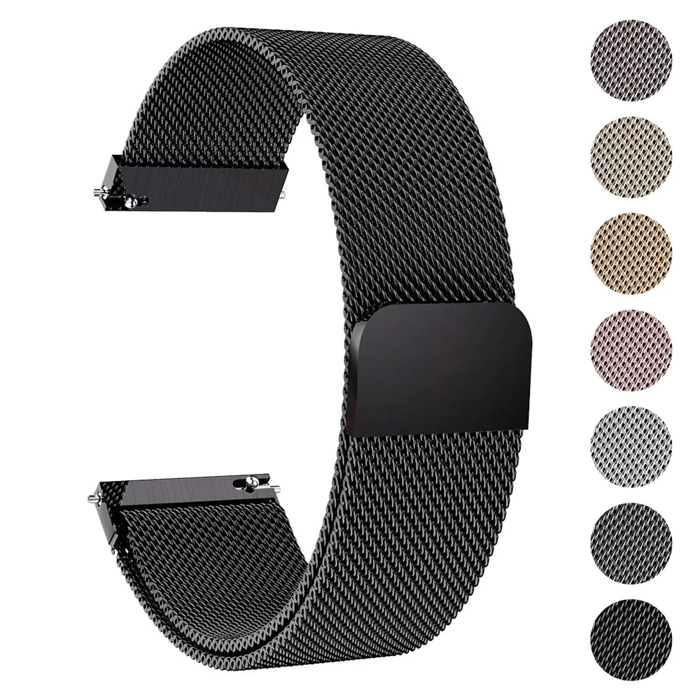 20mm 22mm Band for Samsung Galaxy watch 6 Strap FE/7/4/5/Pro/classic/44mm 40mm Gerar S3 Magnetic correa bracelet HUAWEI GT 2e 3