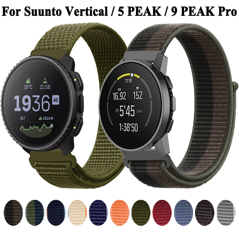 22mm Nylon Loop Watch Strap For Suunto Vertical Race Strap Watchband Bracelet Replacement Wristband For Suunto 5 9 Peak Pro Band