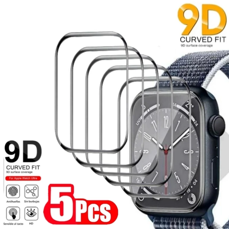 5PCS Ceramic Film for Apple Watch 9 8 7 6 SE 5 45MM 41MM 42MM 44MM 40MM 38MM Screen Protector for IWatch Ultra 49MM Not Glass