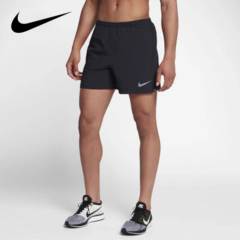 Original Nike Men's Quick Dry Running Equipment Fitness Fashion Sports with Lined Casual Black Shorts 856837-011