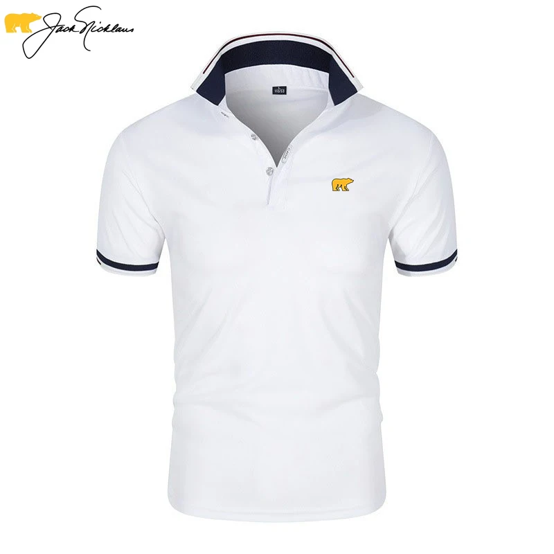 Men's T-shirt Polo Shirt Jack Nicklaus New Summer Fashion Casual Short Sleeve Business Breathable Sports Print Golf Top