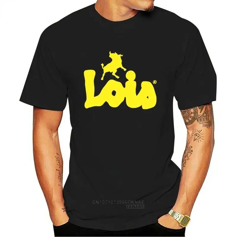 Lois Camiseta Black Yellow T Shirt Short Sleeve  Women Men Novelty Funny Graphic Tshirts Classic Casual O-neck Streetwear Tee