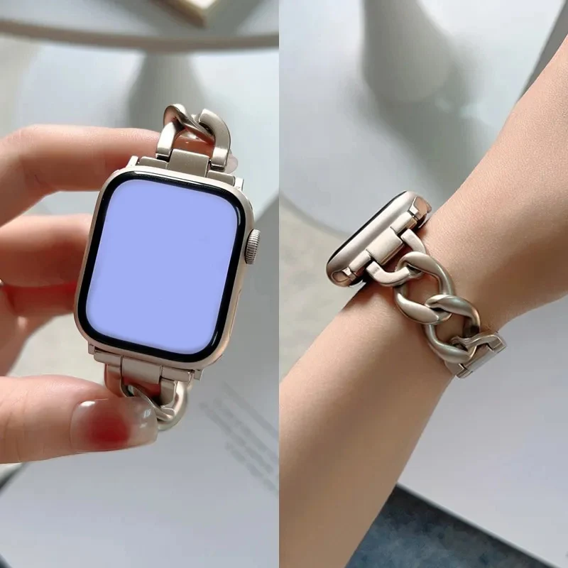 Metal Strap for Apple Watch Ultra 49mm 9 8 7 Band 45mm 41mm Women Stainless Steel Bracelet iWatch Series 6 5 4 SE 44mm 42mm 40mm