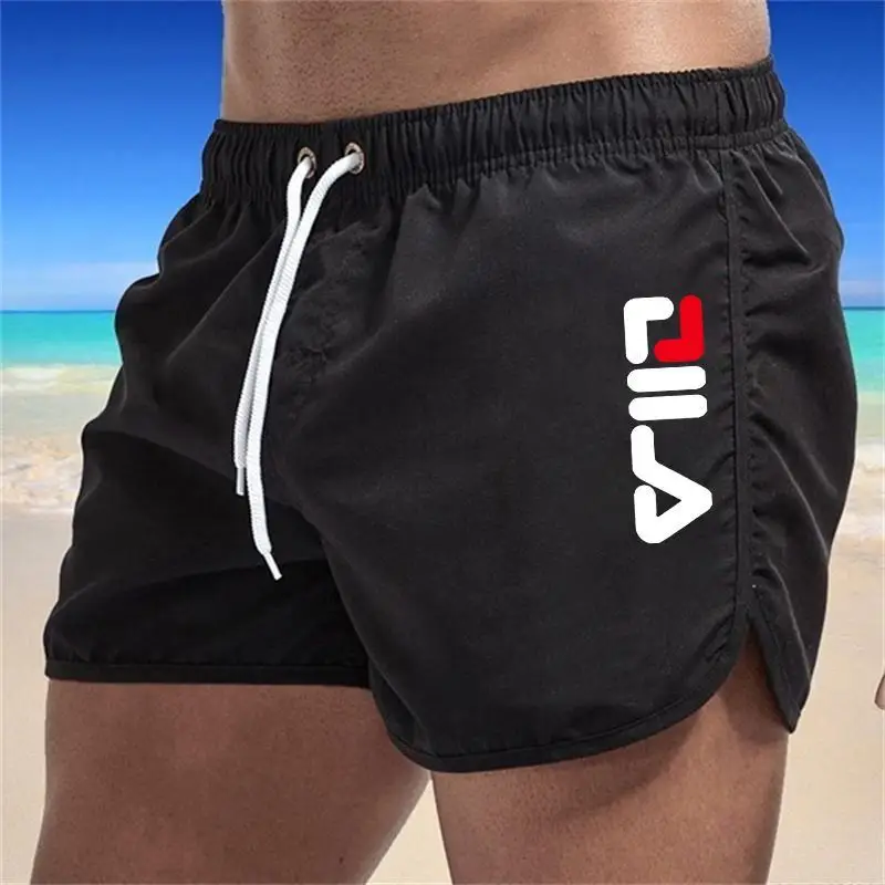 Men's Summer Swimwear Breathable Surf Shorts Men's Surf Swimsuit Training Shorts Fitness Printed Beach Shorts