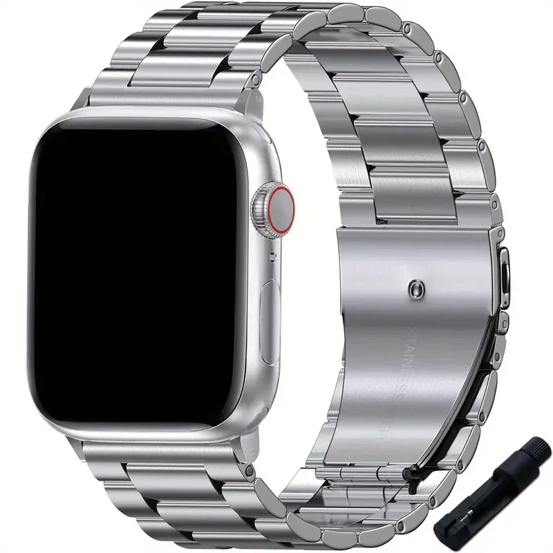 Stainless Steel Strap for Apple Watch Band 49mm 45mm 44mm 42mm 41mm 40mm 38mm Metal Watchband for iWatch SE Ultra 9 8 7 6 5 4 3