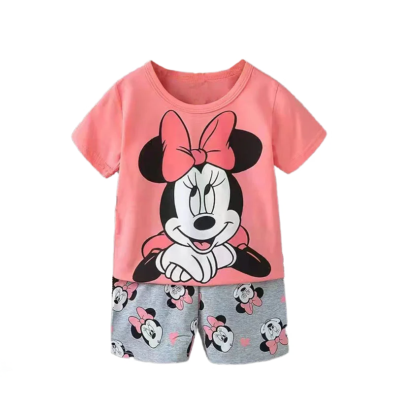 girls clothes set Short Sleeve 2pcs Tshirt+Short 1 2 3 Years Old Summer New Clothing Girls Casual Loose Thin clothes