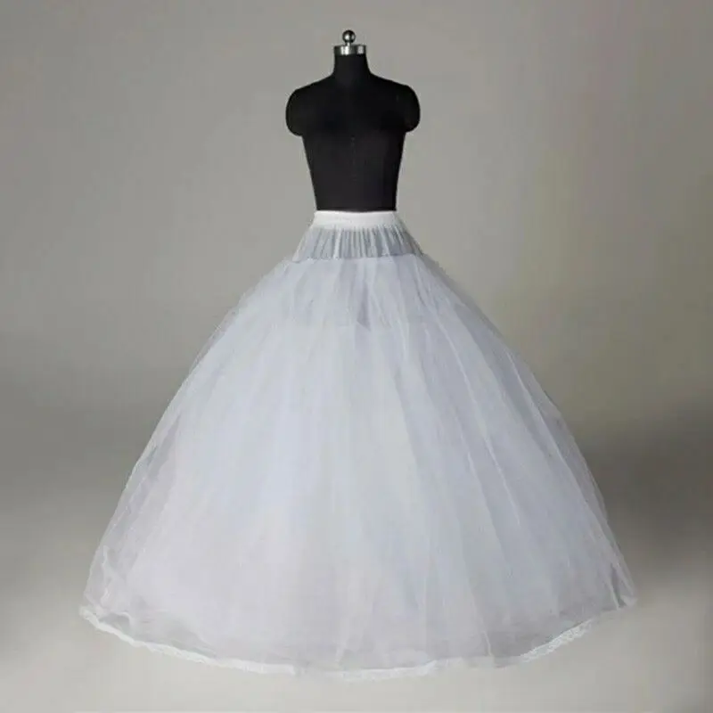 Tulle Petticoat for A Line Ball Gown Wedding Dress 4/6/8  Layers No Hoop Bridal Wedding Accessories Long Petticoats Underskirt