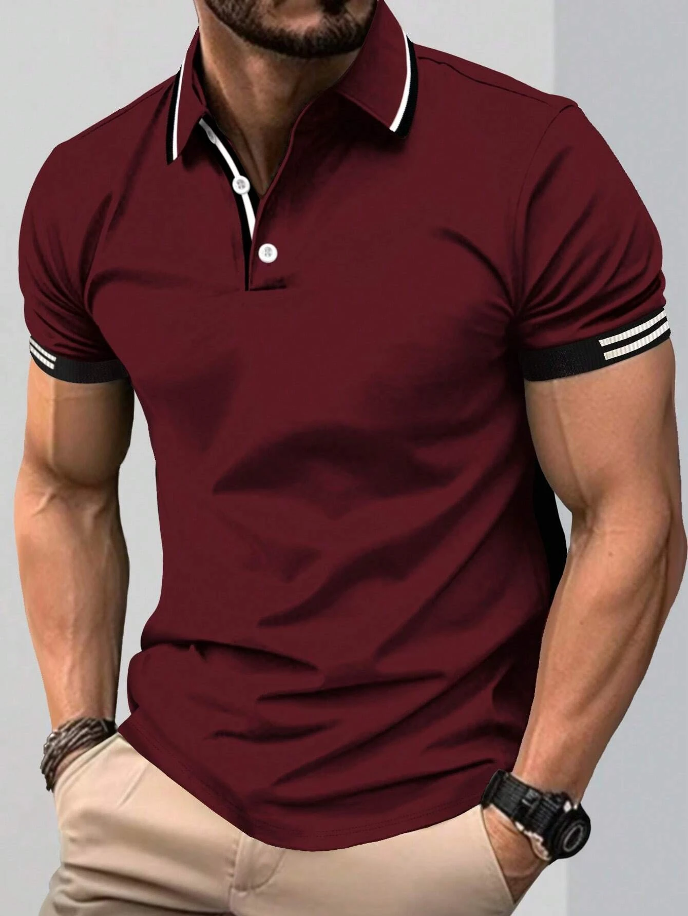 Summer Selling Men's Polo Short-Sleeved Men's New Shirt Business Leisure Sports Senior Luxury High-Quality T-Shirt