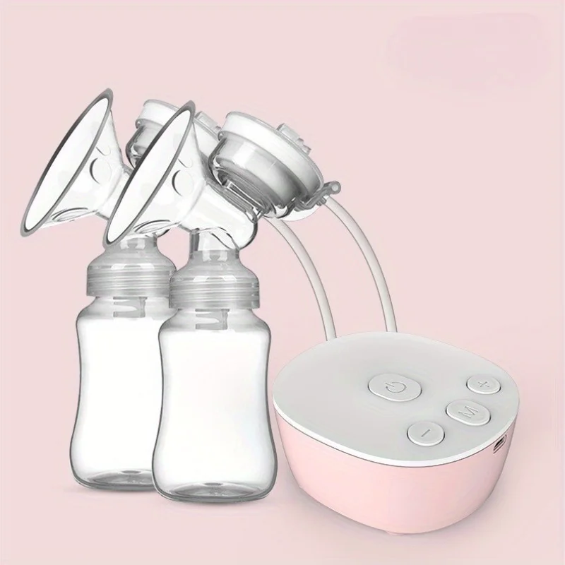 Double Electric Breast Pump USB Electric Breast Pump With Baby Milk Bottle Cold Heat Pad BPA Free Powerful Breast Pumps