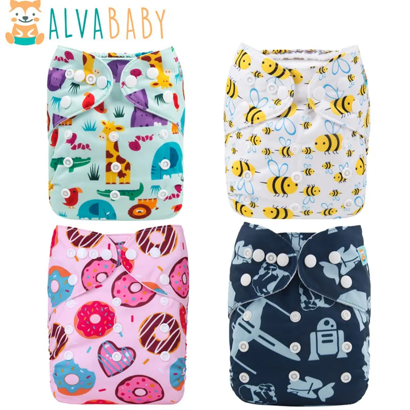 U Pick ALVABABY Cloth Diapers Baby Eco-friendly Modern Cloth Nappy for Baby 3-15kg with 1pc Diaper Insert