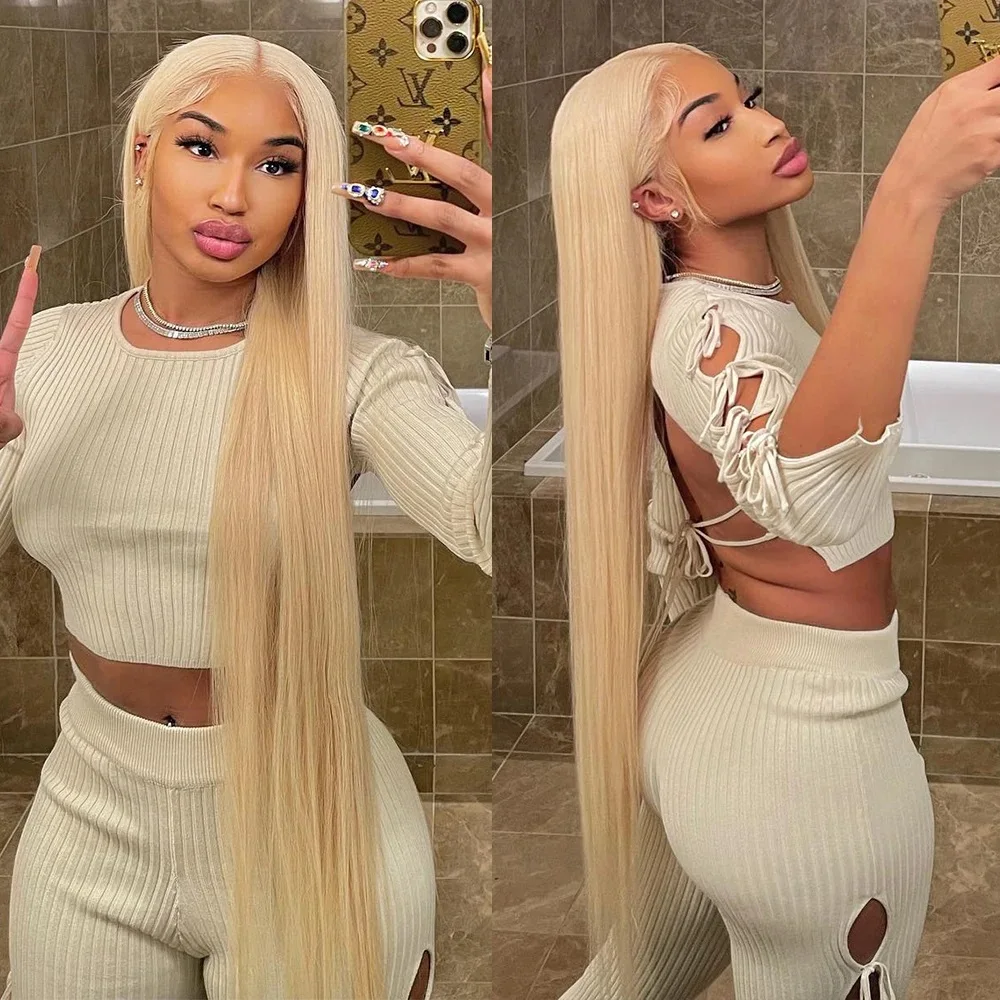 Straight human Hair Lace Front top Wig