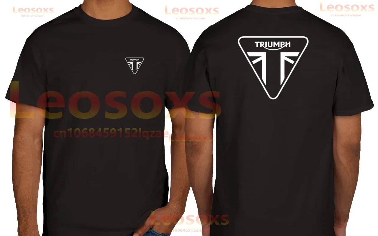 [TEW] 2024 Summer Men's Cotton Printed Triumphs Leosoxs T-Shirt Simple and Comfortable Black Women's Short Sleeve