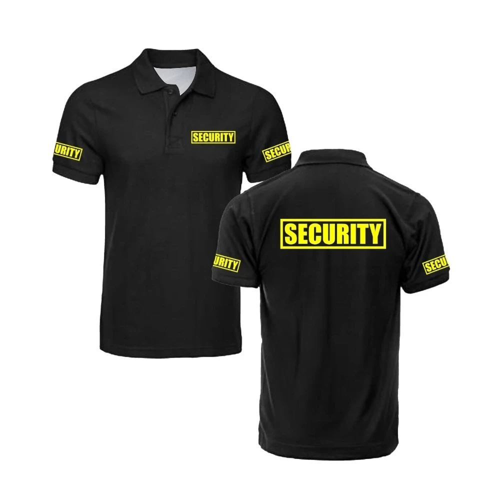 Security Classic Polo Shirt, Guard Bodyguard Uniform Work Clothes, Purchase, Light and Soft, Unisgender Men's Golf Polo Shirt