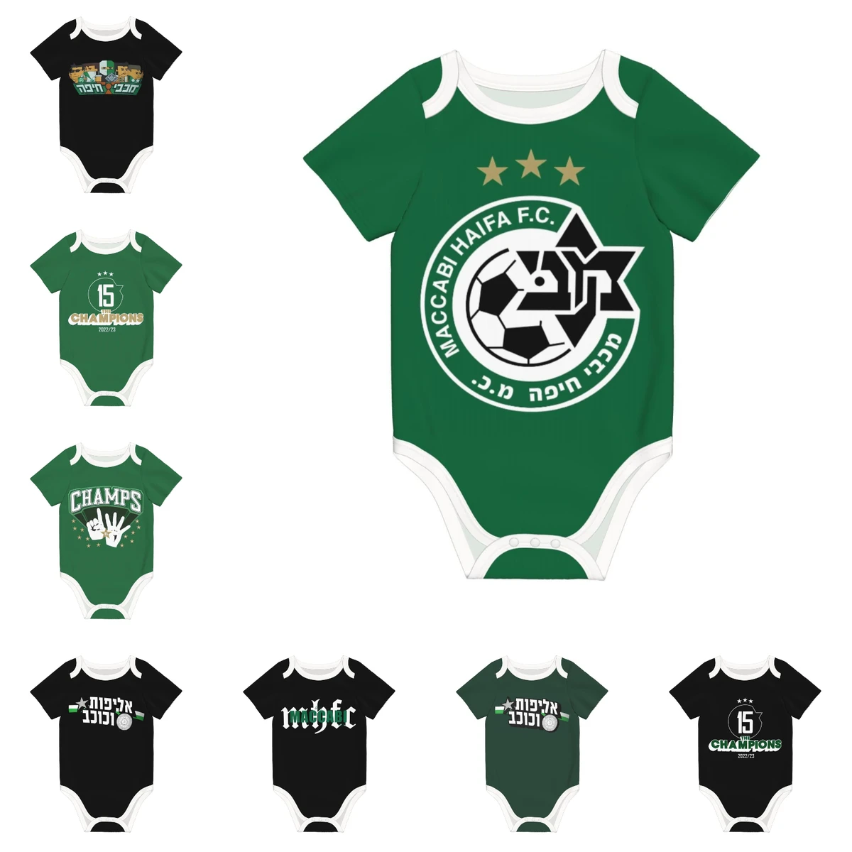 Israel MHFC Maccabi - Haifa Baby Bodysuit Unisex Shirt Newborn Onesie Boy Girl Undershirt Outfit Baby Romper