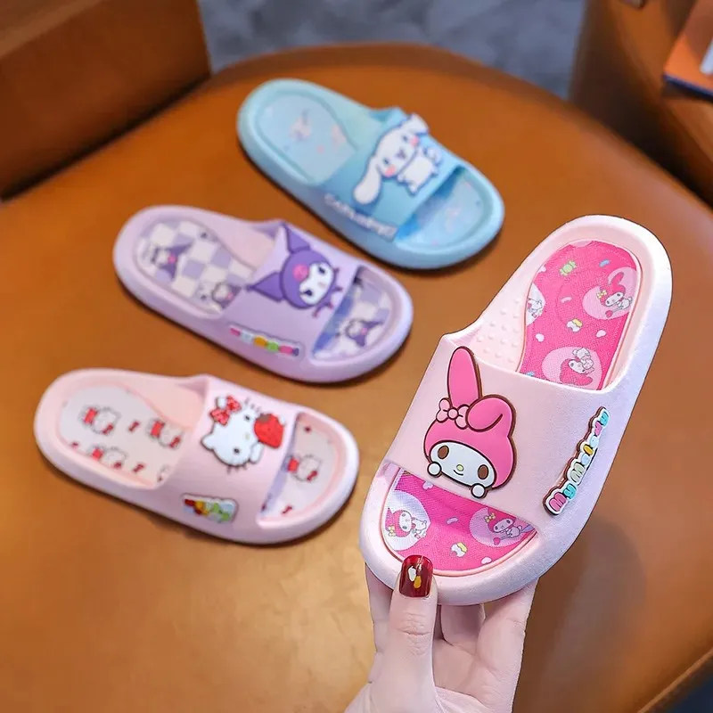 Sanrio Melody Children's Slippers Summer Girls Indoor Bath Non-slip Baby Home Boys' Slippers