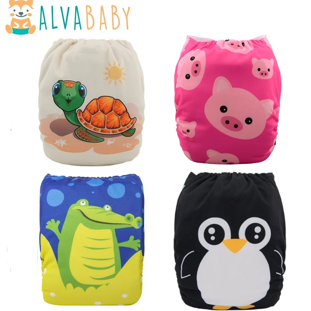 U Pick ALVABABY Digital Position Baby Cloth Diaper Reusable Baby Cloth Nappy with 1pc Microfiber Insert