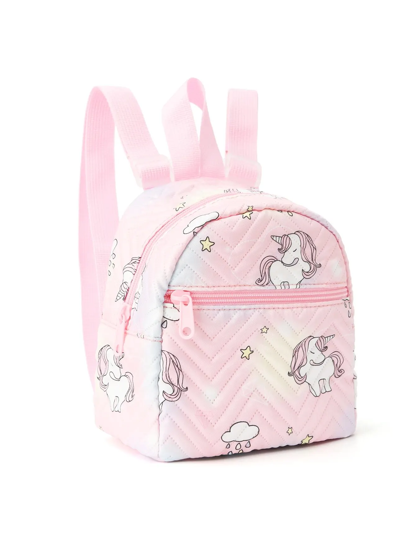 1 Pc Cute Cartoon Unicorn Diamond Print Kids Backpack Handbag For Girls, Students, Outdoor Travel, School, Holiday Gifts