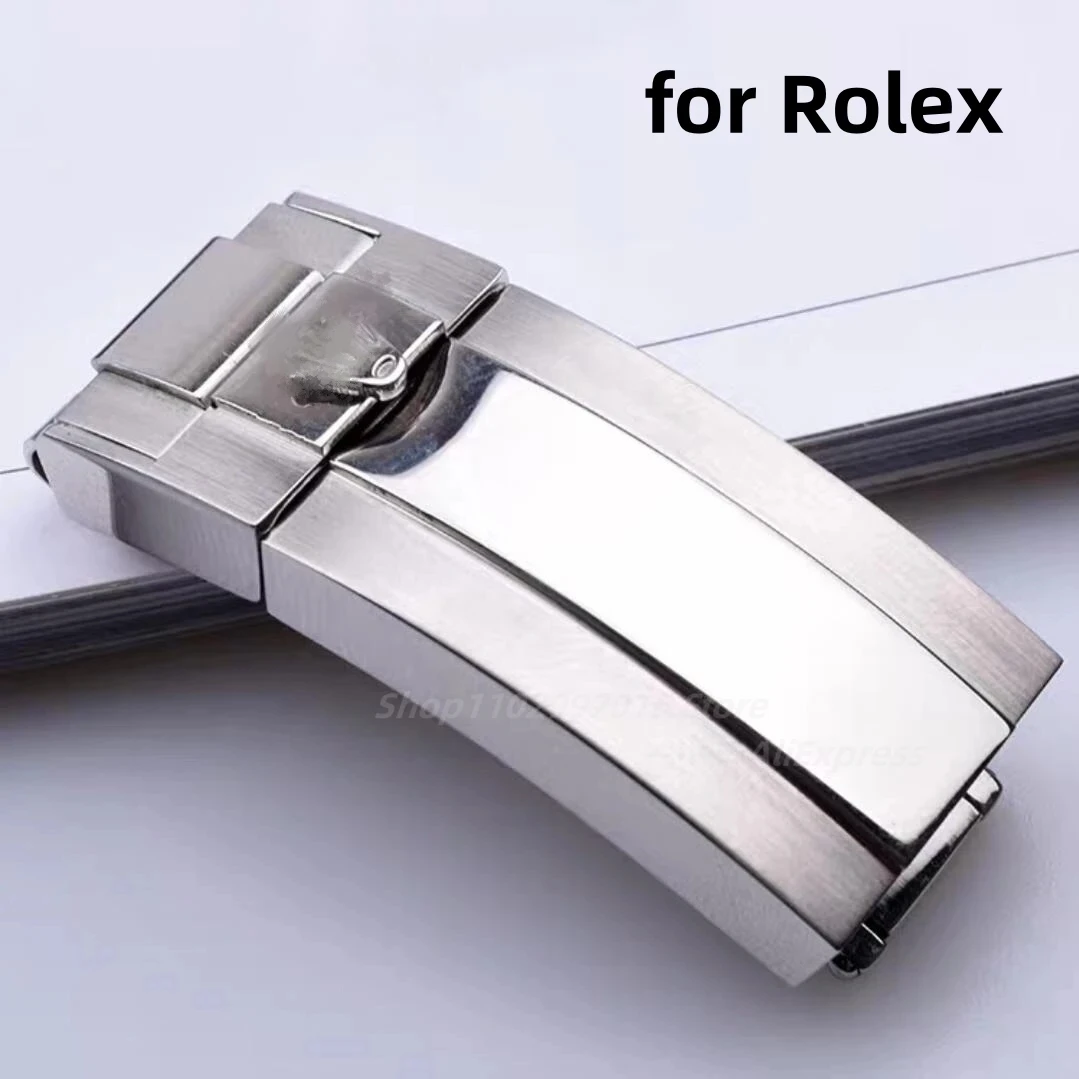 9mm Watch Band Clasp for Rolex Submariner GMT Master Daytona Water Ghost Button Stainless Steel Metal Solid Buckle 9mmx16mm