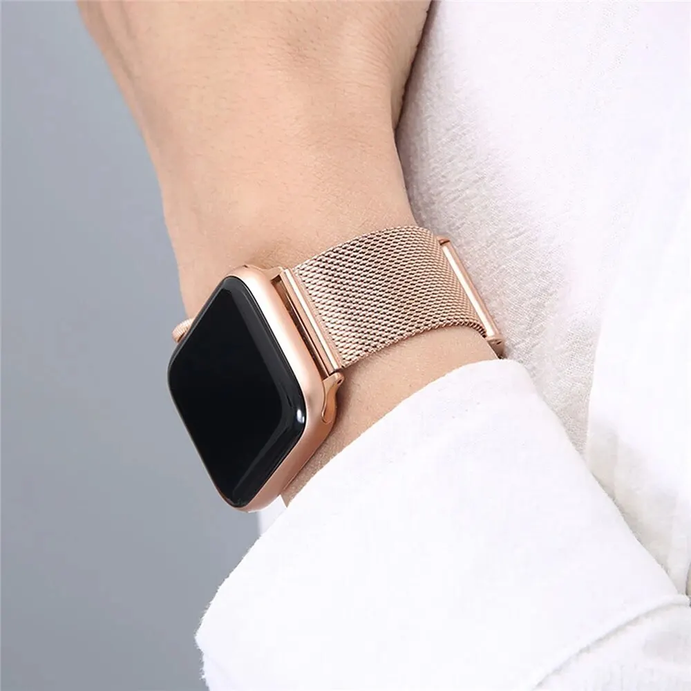 For Apple Watch Ultra 2 1 Band 49mm Series 9 8 7 45mm 41mm Stainless Steel Milanese Strap IWatch Se 6 5 4 44mm 40mm 3 42mm 38mm