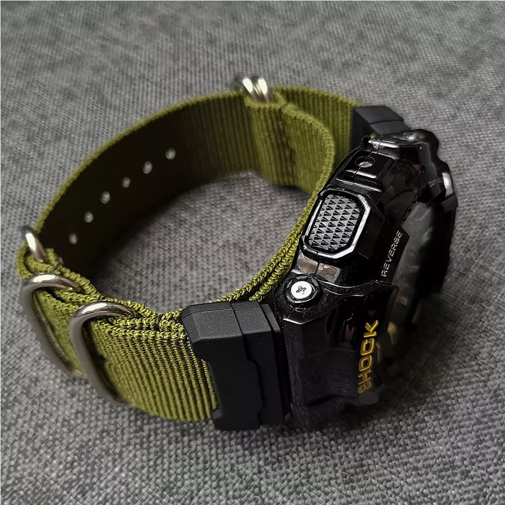 Nylon  Watchband for Casio G-Shock GA-110/100/120/150/200/400 GD-100/110/120 DW-5600 GW-6900 Bracelet Strap Band +16mm Adapter