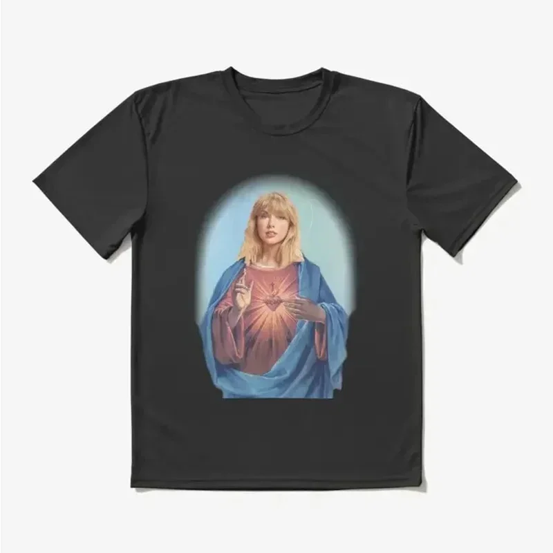 New Taylor Fashion Summer Casual Pure Cotton T-Shirt Saint Swift T-Shirt Men Woman Graphil Printed Popular Female Cotton Top Tee