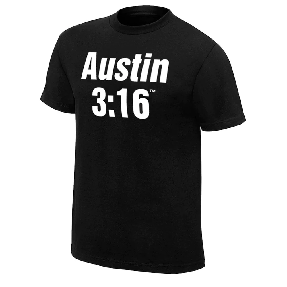 Wrestling Men's Black Stone Cold Steve Austin 316 T-Shirt Hot Selling New Summer Women's Short Sleeve Tops Shirt Children's 3D