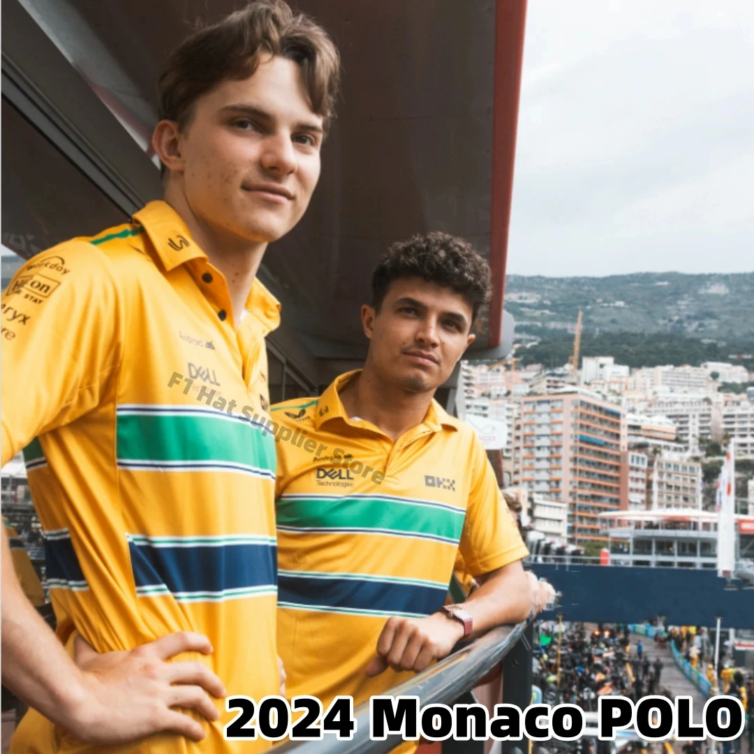 F1 Lando Norris 2024 Monaco GP Senna Team Polo Uniform OSCAR PIASTRI POLO Shirt Men's and Women's Fan Jersey