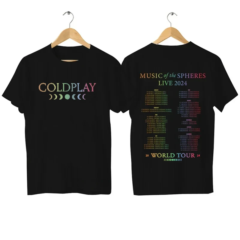 Cold.Play Music of The Sphere.s Tour 2024 Shirt Cold.Play Worl.d Tour T-Shirt oversized moon music mens t shirts casual stylish