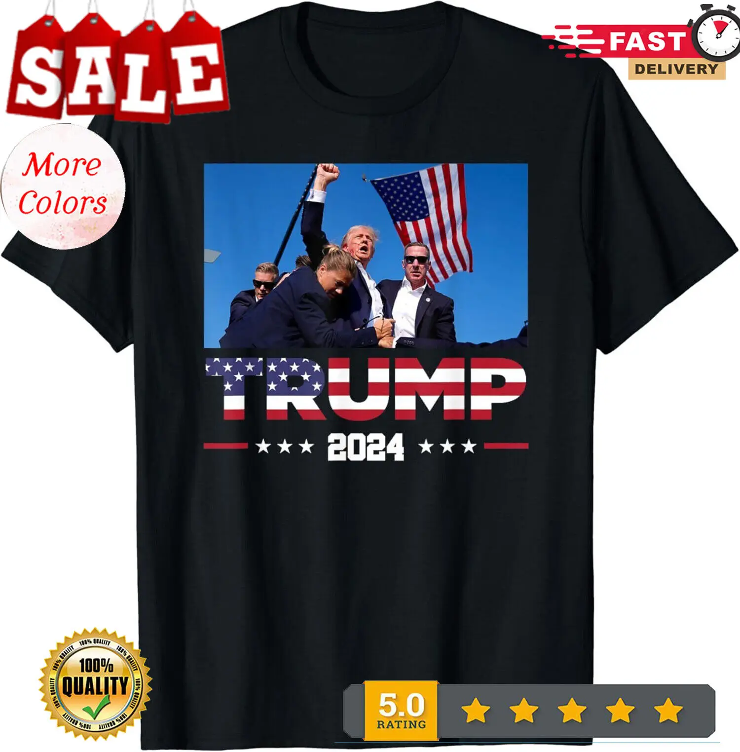 Donald Trump 2024 Survived Shot At Election Rally Shot Won't Be Stop T-Shirt