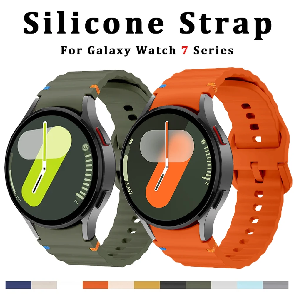 for Samsung Galaxy watch 7 Band FE/5 Pro/6/4 classic 44mm 40mm Original Silicone sport belt bracelet correa Galaxy watch 7 Strap