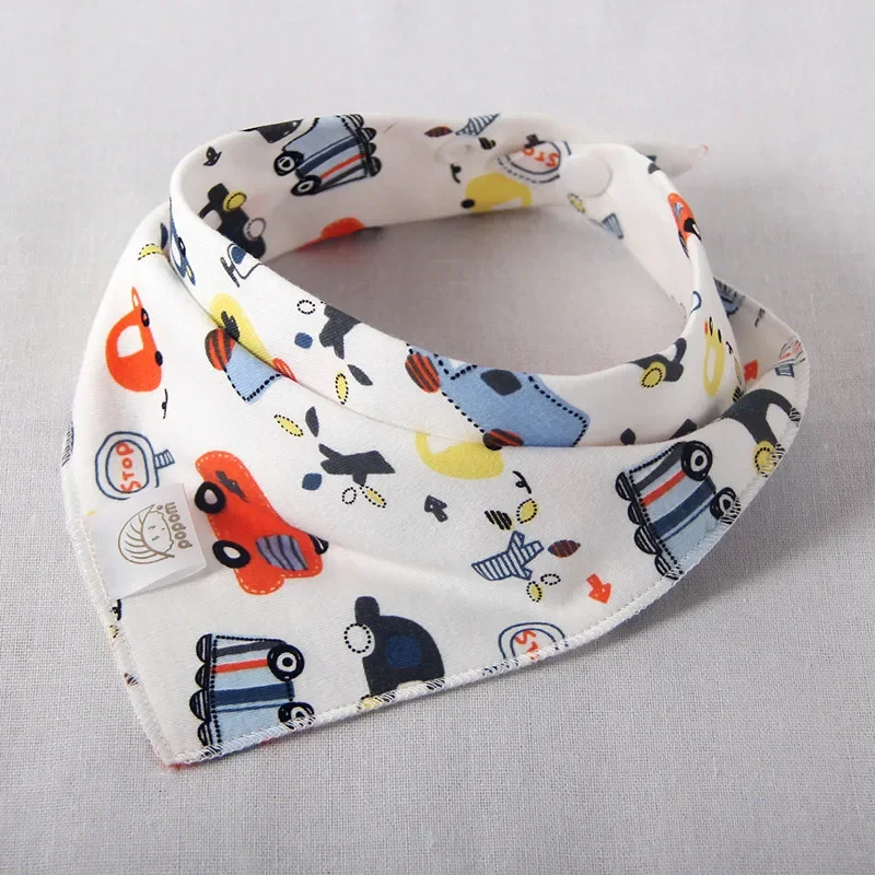 Baby bibs High quality triangle double layers cotton baberos Cartoon Character Animal Print baby bandana bibs dribble bibs