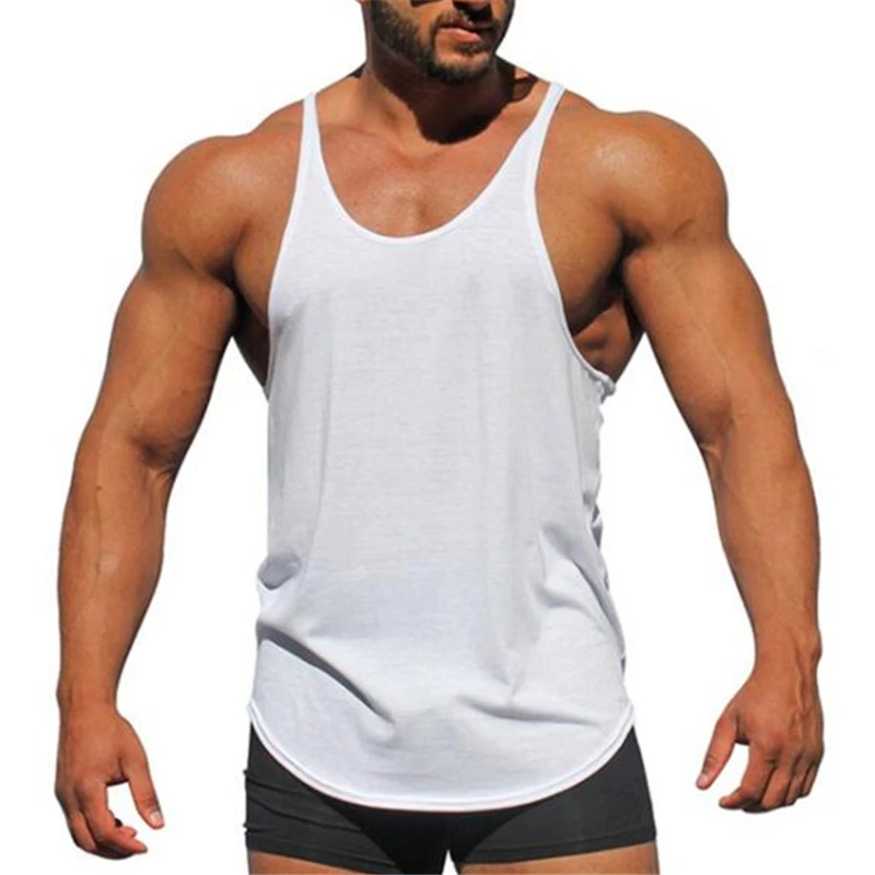 Muscleguys Brand Bodybuilding stringer tank tops men blank vest solid color gyms singlets fitness men vest sleeveless shirt